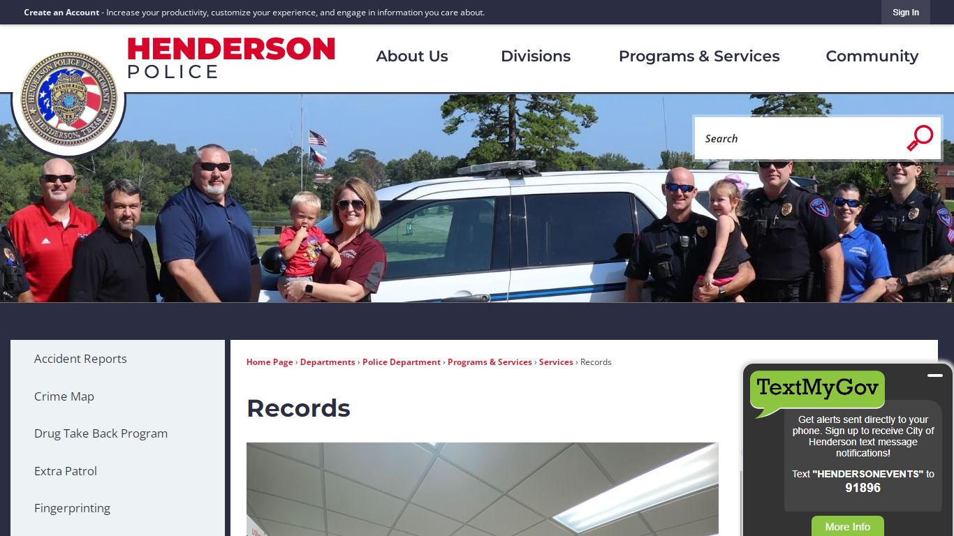 Records | Henderson, TX - Official Website